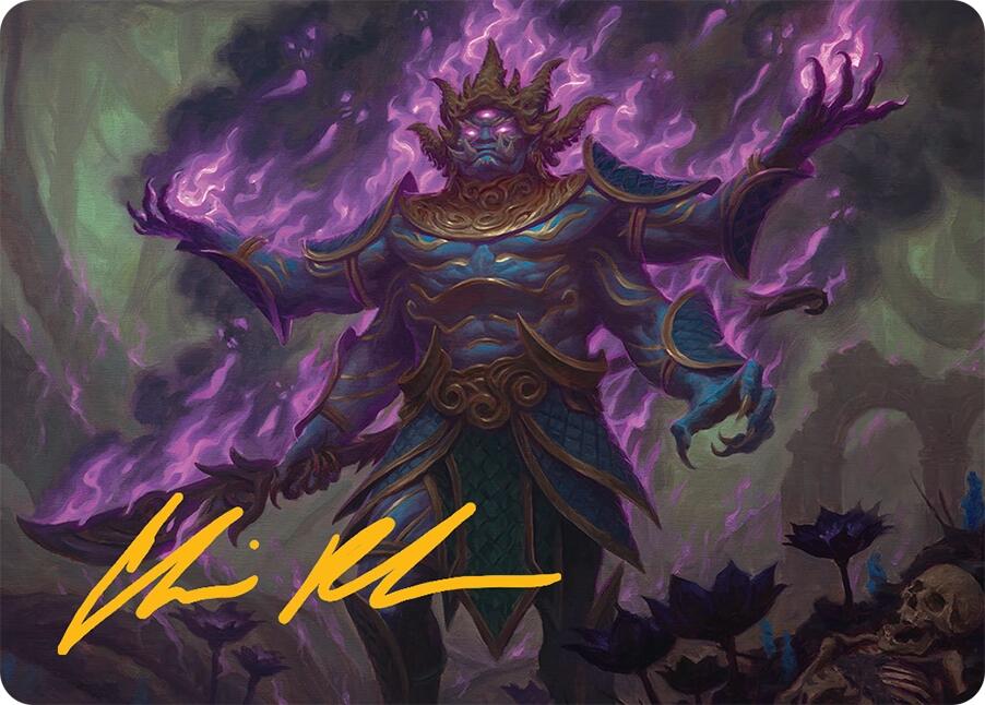 Rot-Curse Rakshasa Art Card (13/54) (Gold-Stamped Signature) [Tarkir: Dragonstorm Art Series] | Rook's Games and More
