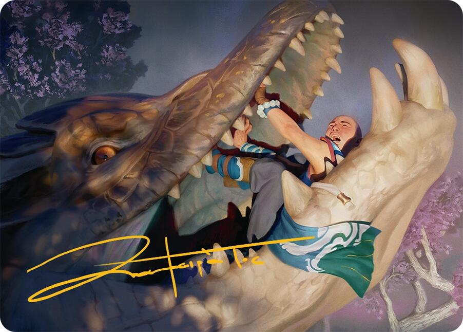 Jaws of Defeat Art Card (53/54) (Gold-Stamped Signature) [Tarkir: Dragonstorm Art Series] | Rook's Games and More