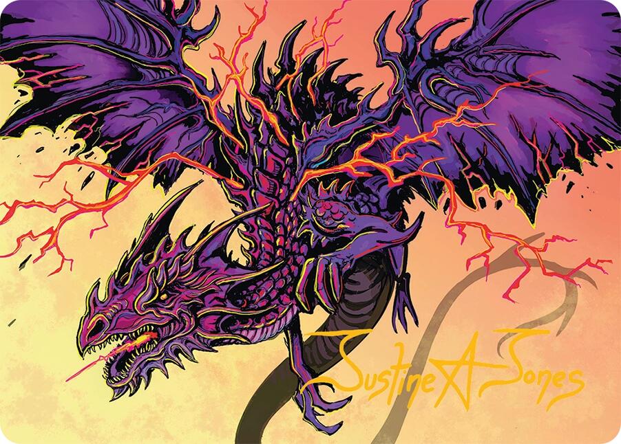 Stormshriek Feral Art Card (35/54) (Gold-Stamped Signature) [Tarkir: Dragonstorm Art Series] | Rook's Games and More