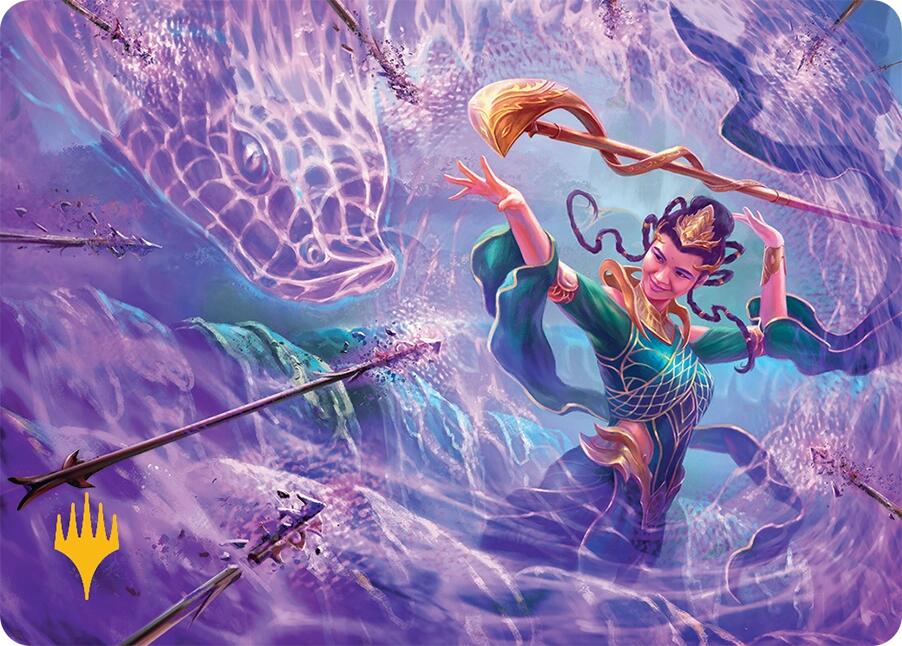 Snakeskin Veil Art Card (19/54) (Gold-Stamped Signature) [Tarkir: Dragonstorm Art Series] | Rook's Games and More