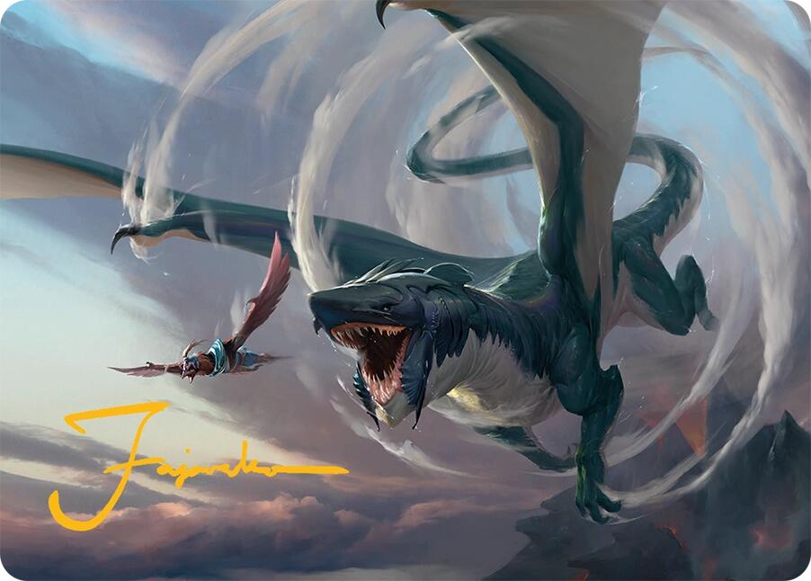 Whirlwing Stormbrood Art Card (27/54) (Gold-Stamped Signature) [Tarkir: Dragonstorm Art Series] | Rook's Games and More
