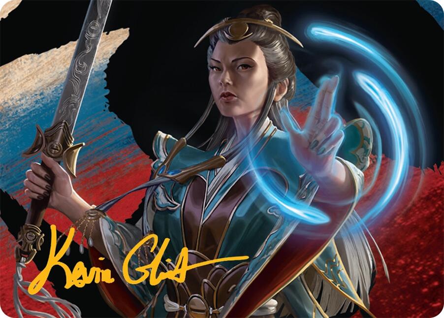 Narset, Jeskai Waymaster Art Card (44/54) (Gold-Stamped Signature) [Tarkir: Dragonstorm Art Series] | Rook's Games and More