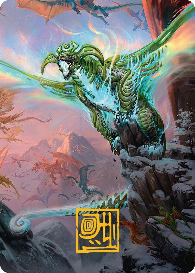Ureni of the Unwritten Art Card (51/54) (Gold-Stamped Signature) [Tarkir: Dragonstorm Art Series] | Rook's Games and More