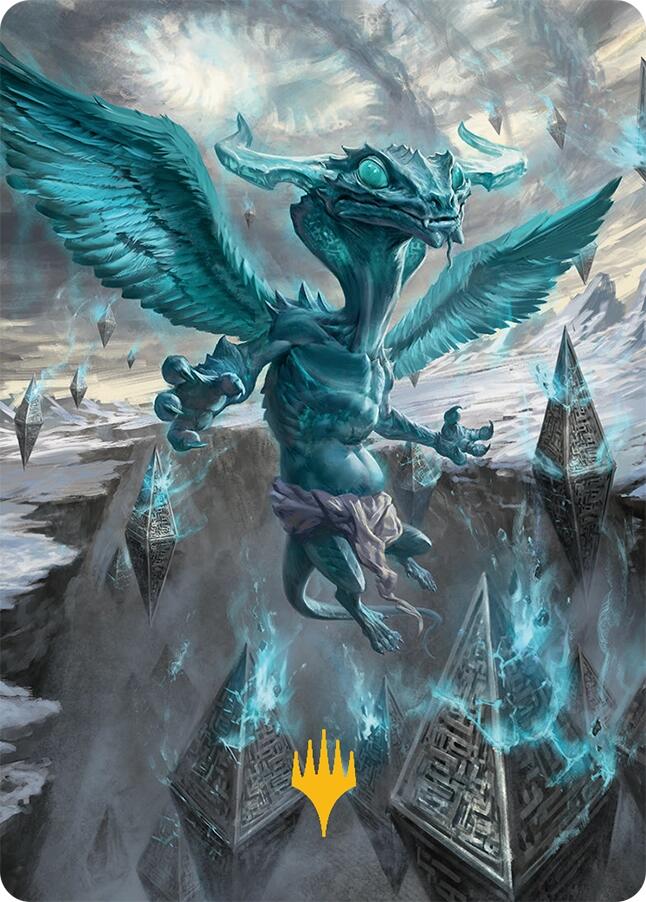 Ugin, Eye of the Storms Art Card (47/54) (Gold-Stamped Signature) [Tarkir: Dragonstorm Art Series] | Rook's Games and More