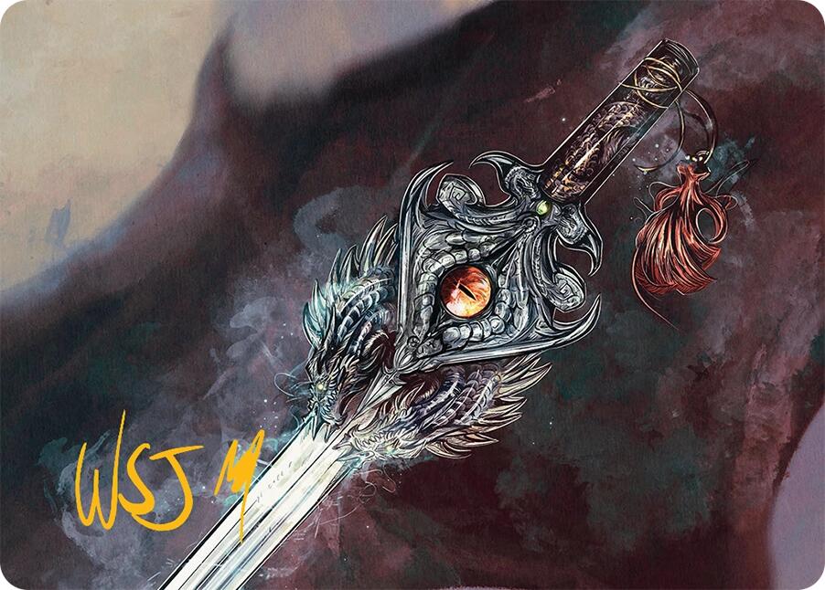 Dragonfire Blade Art Card (40/54) (Gold-Stamped Signature) [Tarkir: Dragonstorm Art Series] | Rook's Games and More