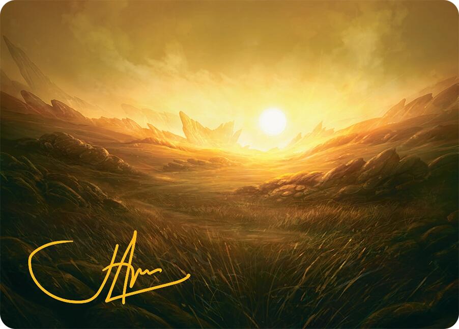Plains Art Card (31/54) (Gold-Stamped Signature) [Tarkir: Dragonstorm Art Series] | Rook's Games and More