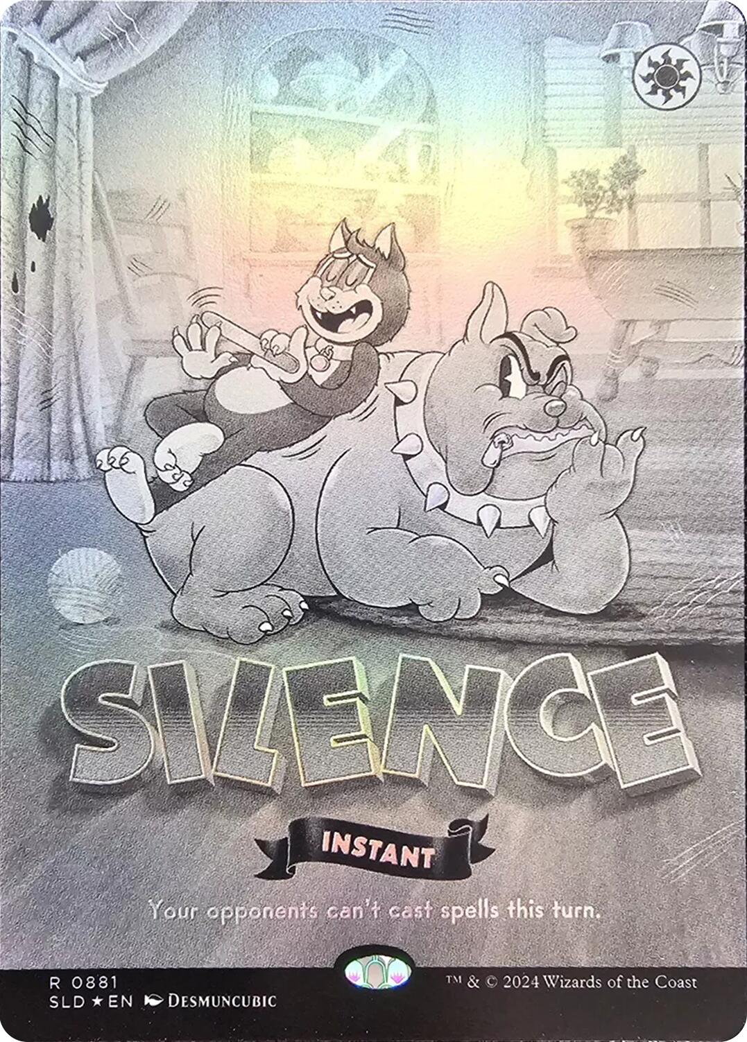 Silence (0881) (Black & White Foil) [Secret Lair Drop Series] | Rook's Games and More
