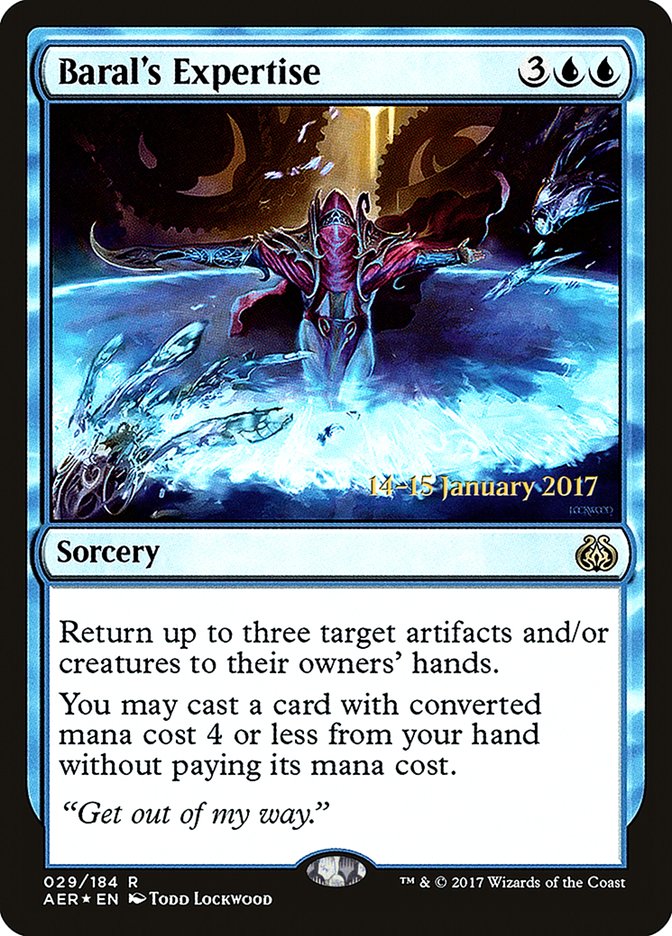 Baral's Expertise [Aether Revolt Prerelease Promos] | Rook's Games and More