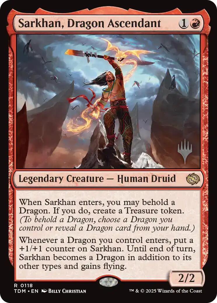 Sarkhan, Dragon Ascendant [Tarkir: Dragonstorm Promos] | Rook's Games and More