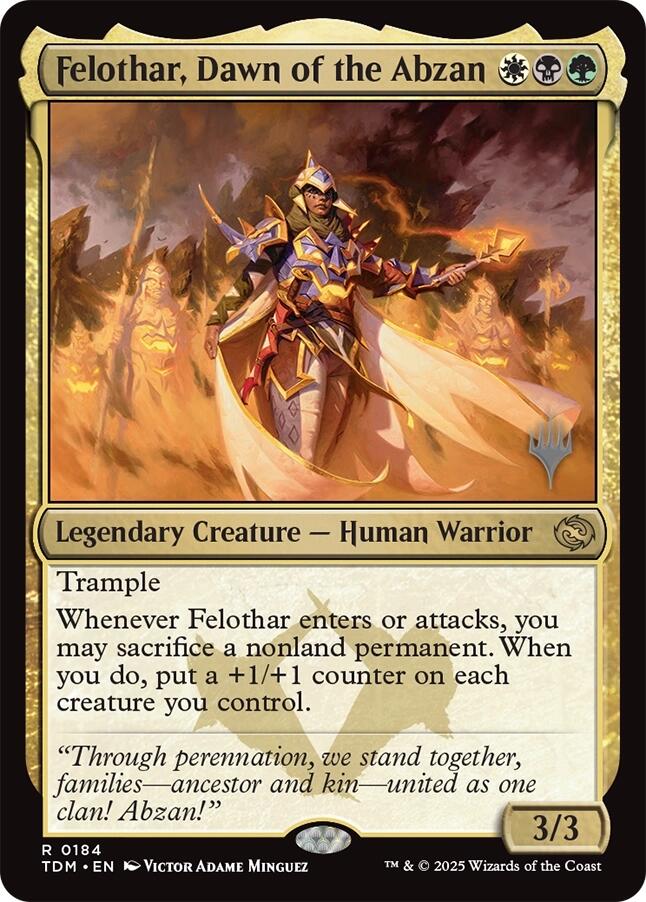 Felothar, Dawn of the Abzan [Tarkir: Dragonstorm Promos] | Rook's Games and More