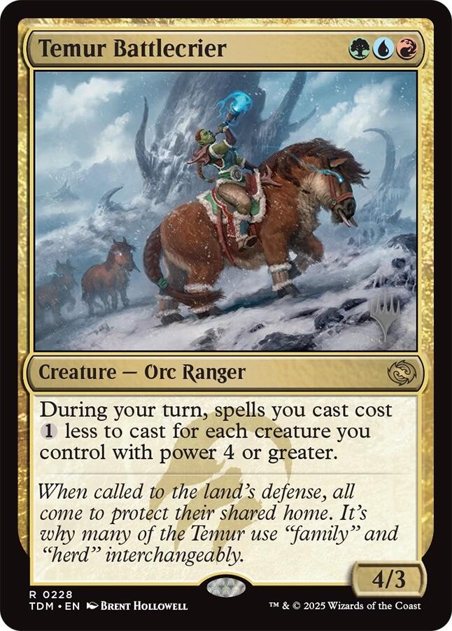 Temur Battlecrier [Tarkir: Dragonstorm Promos] | Rook's Games and More