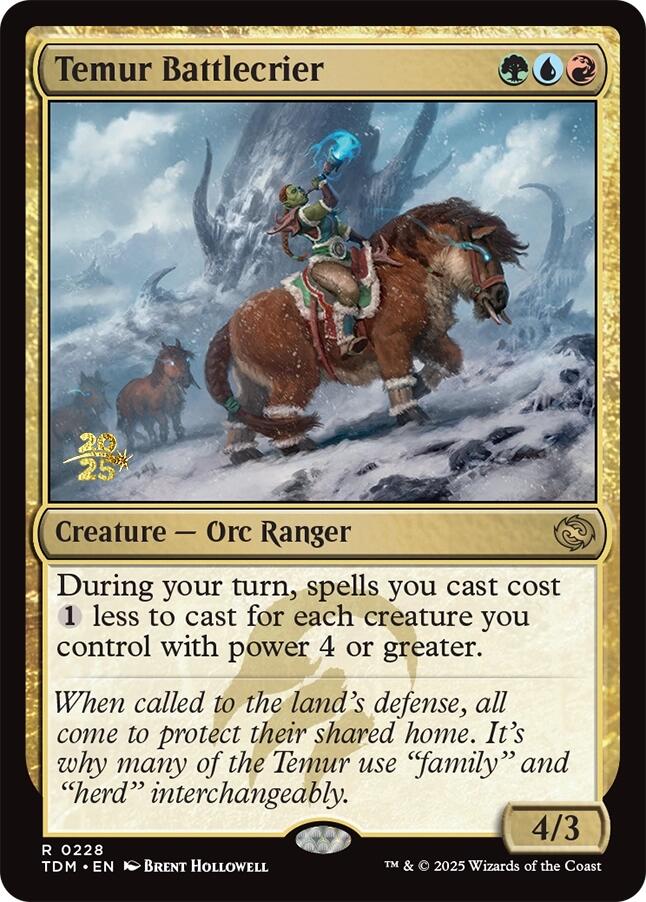 Temur Battlecrier [Tarkir: Dragonstorm Prerelease Promos] | Rook's Games and More