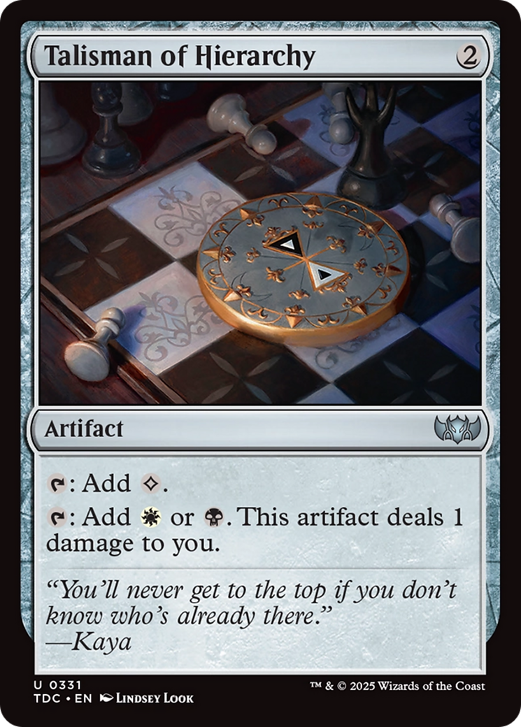 Talisman of Hierarchy [Tarkir: Dragonstorm Commander] | Rook's Games and More