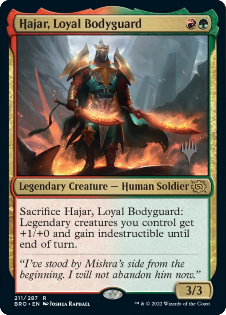 Hajar, Loyal Bodyguard (Promo Pack) [The Brothers' War Promos] | Rook's Games and More