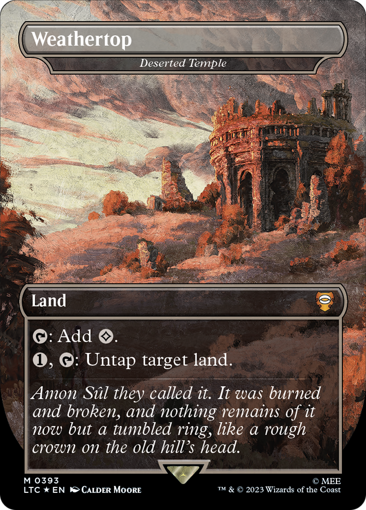 Weathertop - Deserted Temple (Surge Foil Realms and Relics) [The Lord of the Rings: Tales of Middle-Earth Commander] | Rook's Games and More