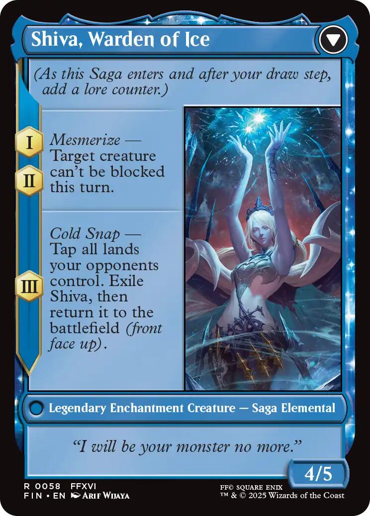 Jill, Shiva's Dominant // Shiva, Warden of Ice [FINAL FANTASY] | Rook's Games and More
