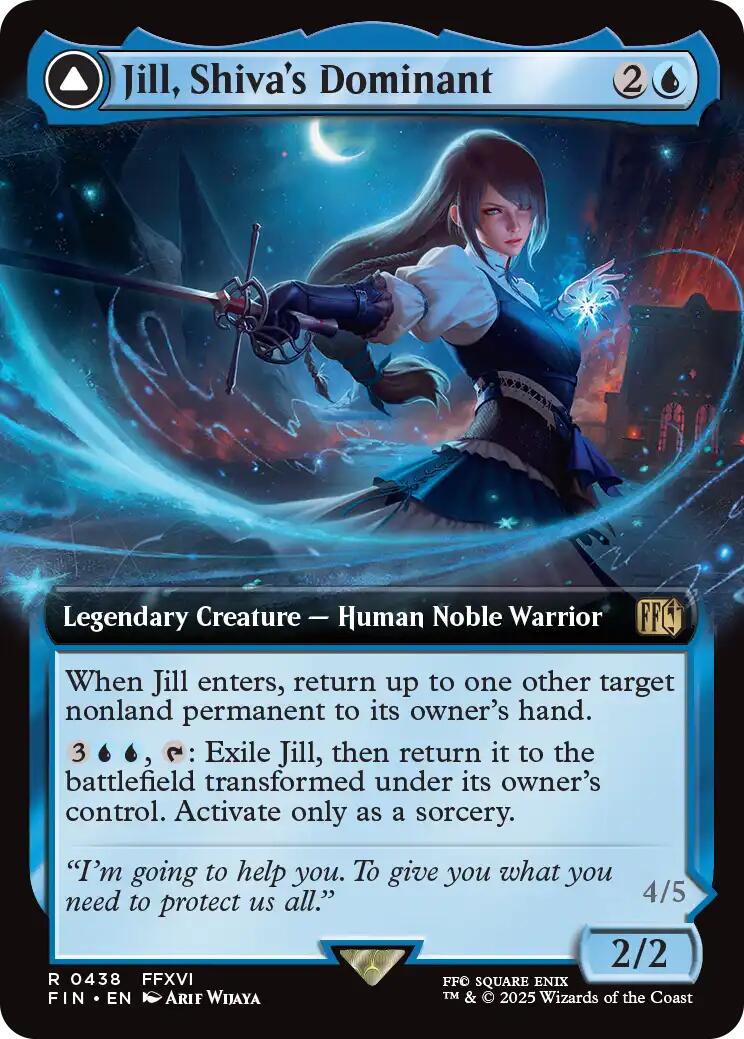 Jill, Shiva's Dominant // Shiva, Warden of Ice (Extended Art) [FINAL FANTASY] | Rook's Games and More