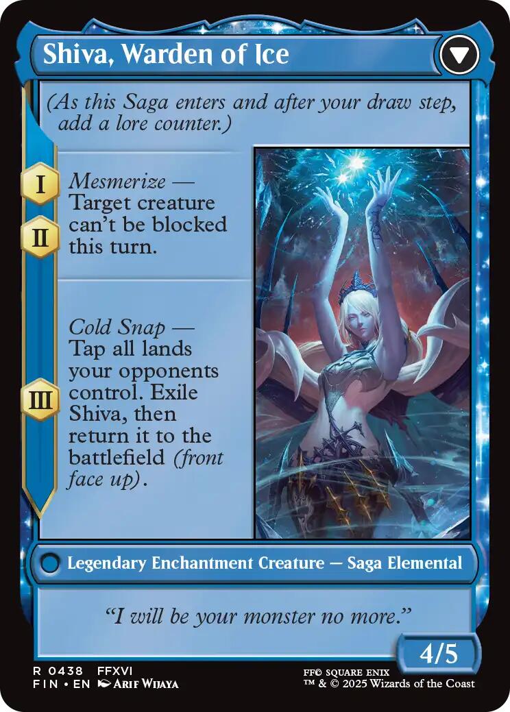 Jill, Shiva's Dominant // Shiva, Warden of Ice (Extended Art) [FINAL FANTASY] | Rook's Games and More