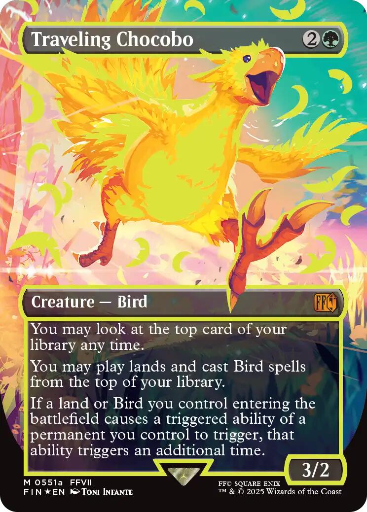 Traveling Chocobo (Borderless) (Neon Ink Yellow) [FINAL FANTASY] | Rook's Games and More