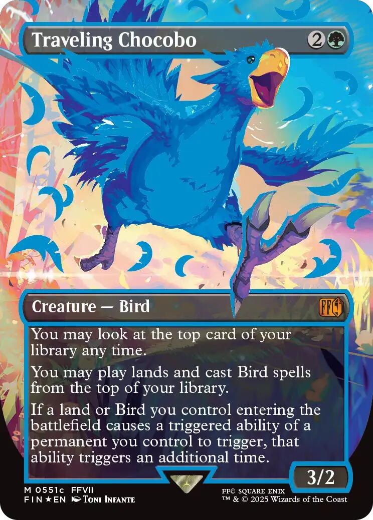Traveling Chocobo (Borderless) (Neon Ink Blue) [FINAL FANTASY] | Rook's Games and More