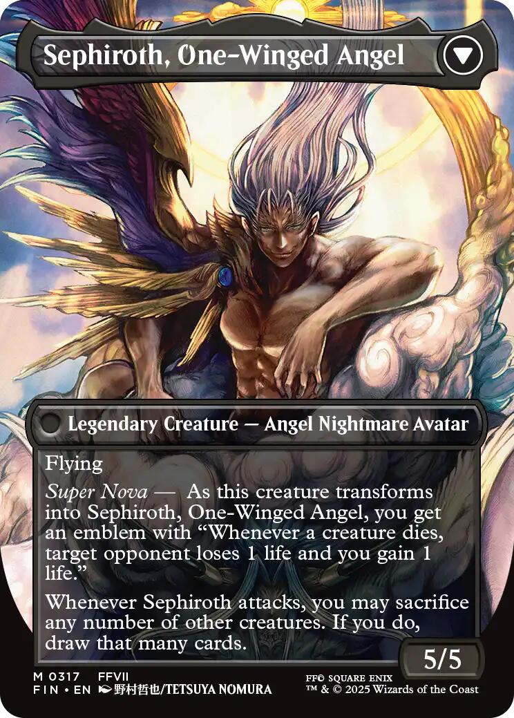 Sephiroth, Fabled SOLDIER // Sephiroth, One-Winged Angel (Borderless) (0317) [FINAL FANTASY] | Rook's Games and More