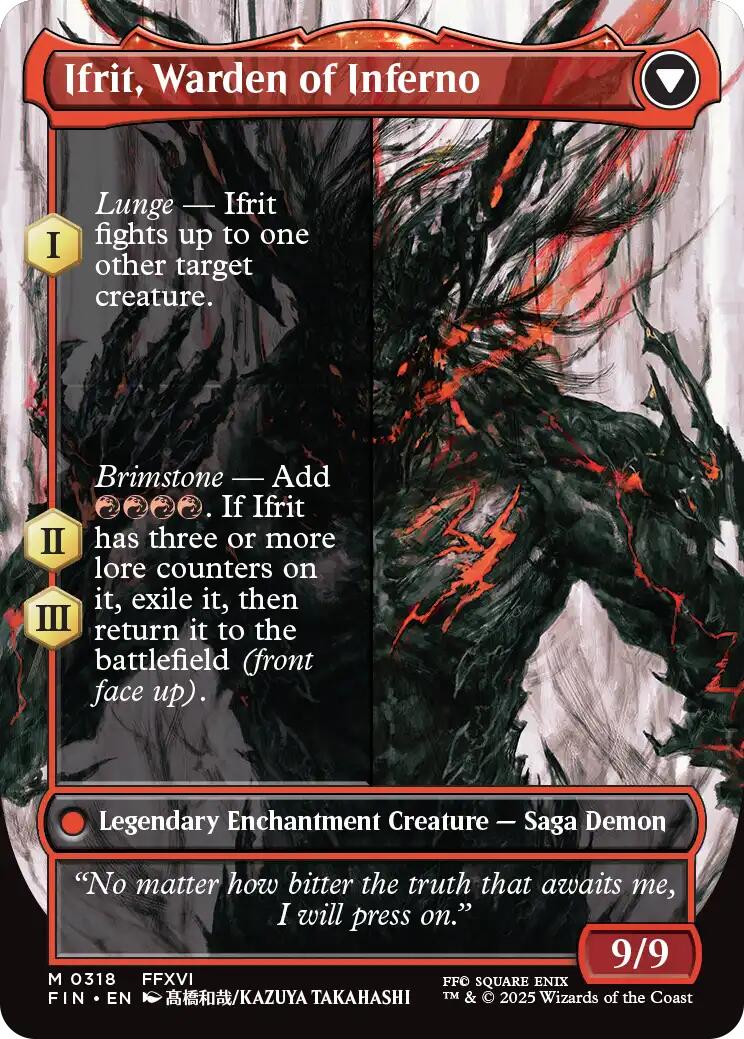 Clive, Ifrit's Dominant // Ifrit, Warden of Inferno (Borderless) (0318) [FINAL FANTASY] | Rook's Games and More