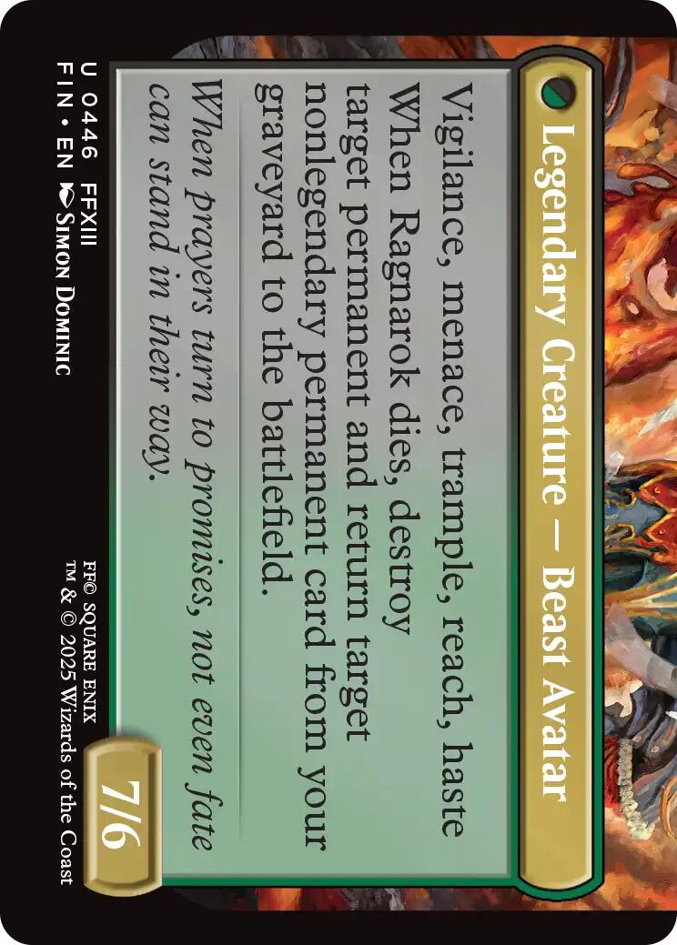 Fang, Fearless l'Cie (Extended Art) [FINAL FANTASY] | Rook's Games and More