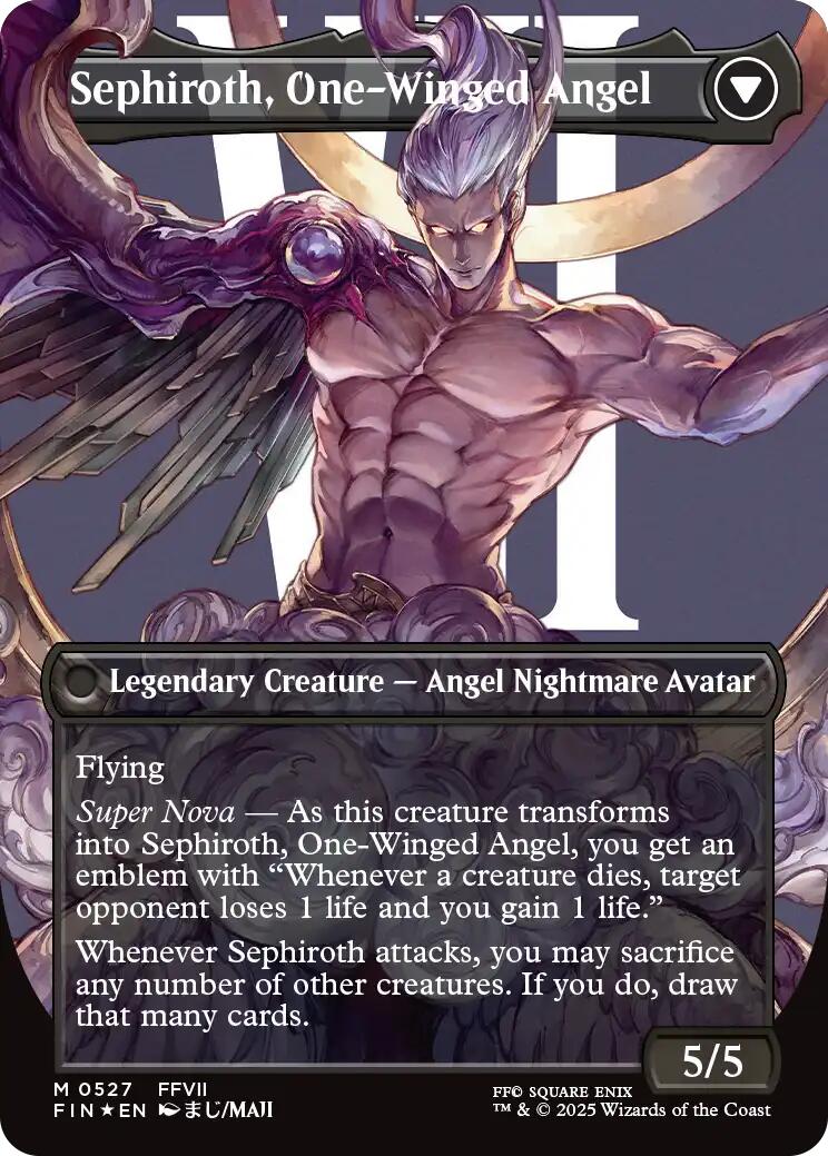 Sephiroth, Fabled SOLDIER // Sephiroth, One-Winged Angel (Borderless) (Surge Foil) [FINAL FANTASY] | Rook's Games and More