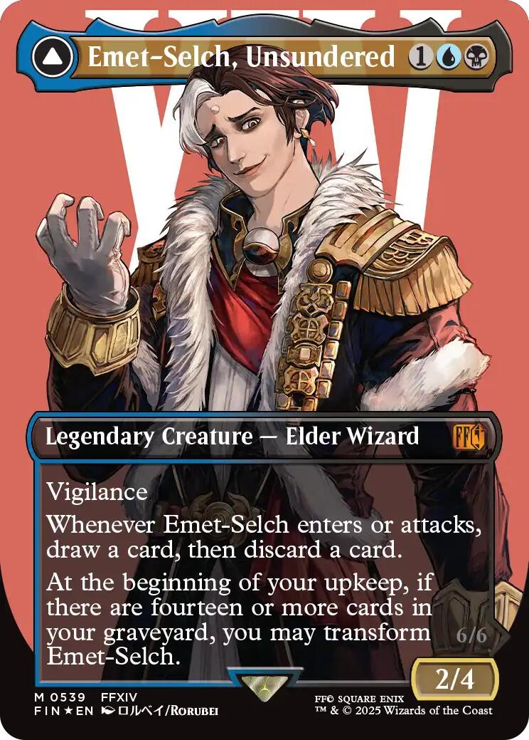 Emet-Selch, Unsundered // Hades, Sorcerer of Eld (Borderless) (Surge Foil) [FINAL FANTASY] | Rook's Games and More
