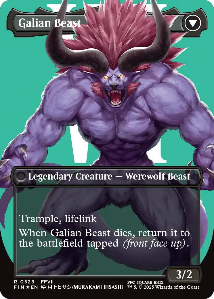 Vincent Valentine // Galian Beast (Borderless) (Surge Foil) [FINAL FANTASY] | Rook's Games and More