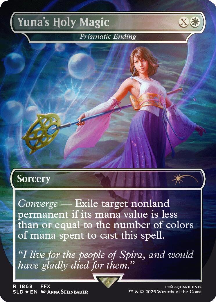 Yuna's Holy Magic - Prismatic Ending (Rainbow Foil) [Secret Lair Drop Series] | Rook's Games and More