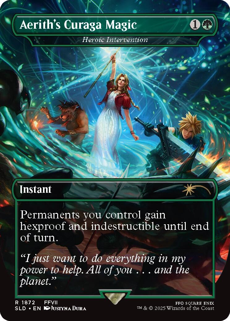 Aerith's Curaga Magic - Heroic Intervention [Secret Lair Drop Series] | Rook's Games and More