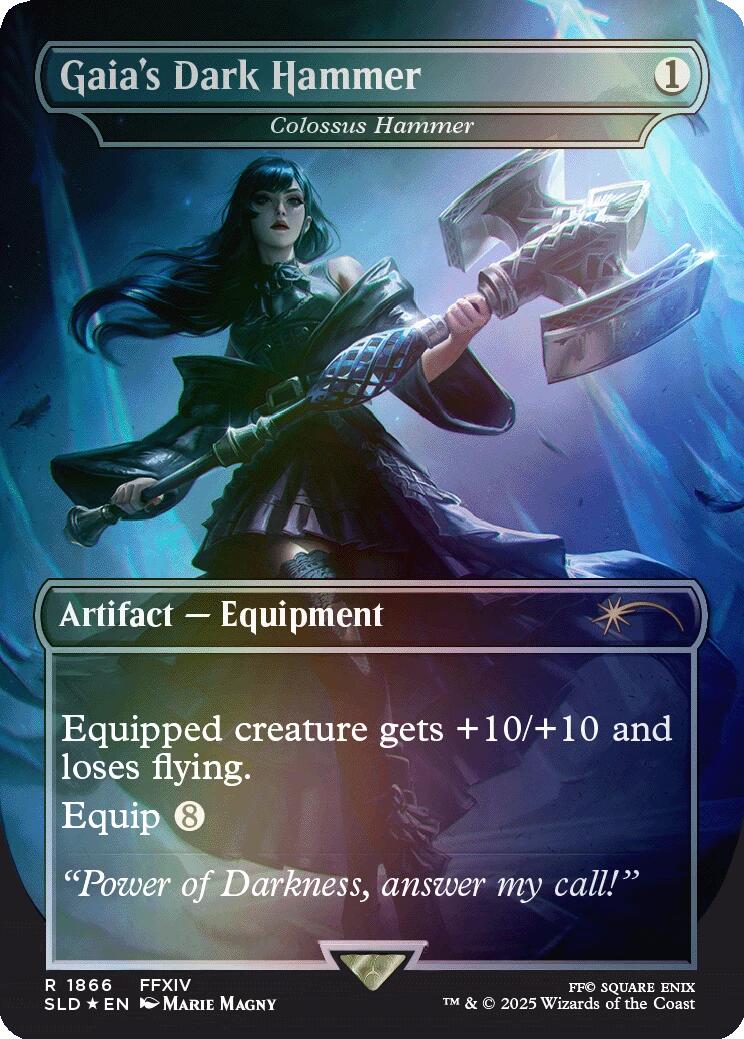Gaia's Dark Hammer - Colossus Hammer (Rainbow Foil) [Secret Lair Drop Series] | Rook's Games and More