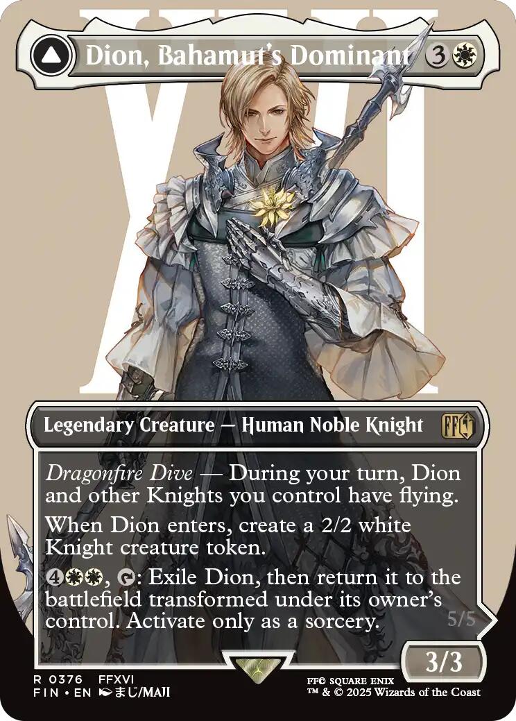 Dion, Bahamut's Dominant // Bahamut, Warden of Light (Borderless) [FINAL FANTASY] | Rook's Games and More