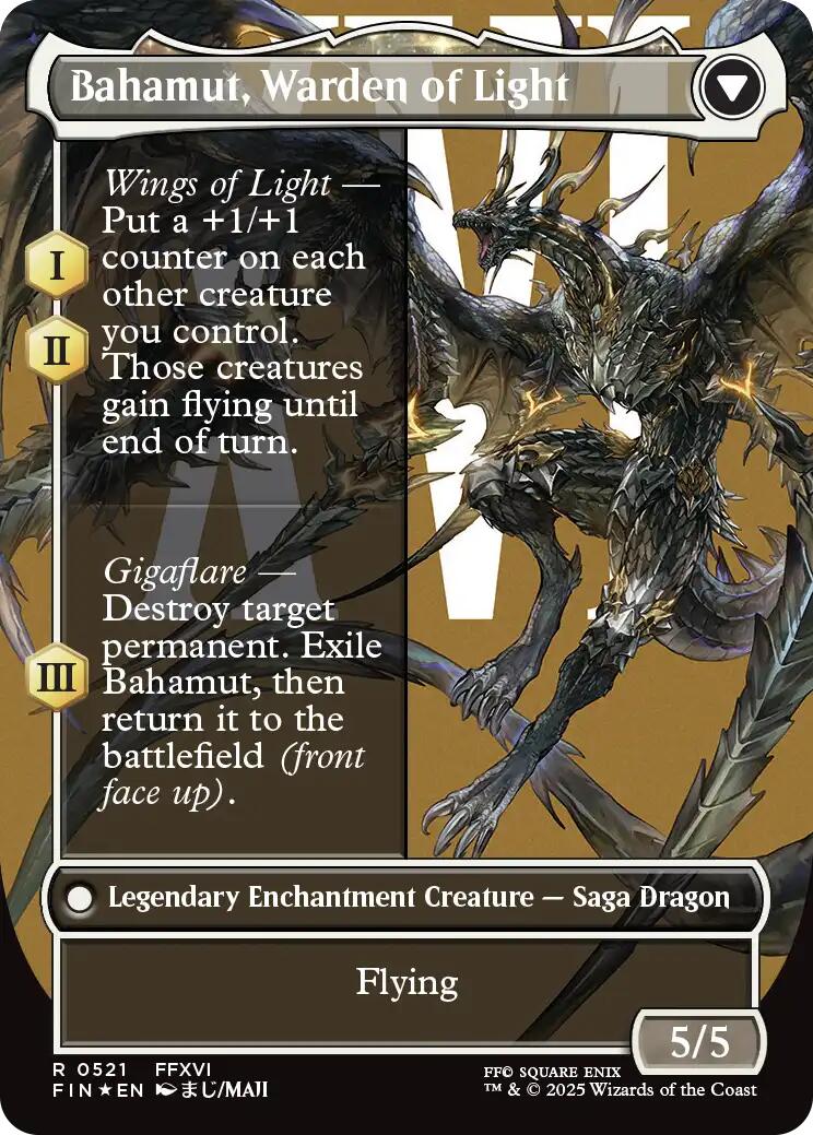 Dion, Bahamut's Dominant // Bahamut, Warden of Light (Borderless) (Surge Foil) [FINAL FANTASY] | Rook's Games and More