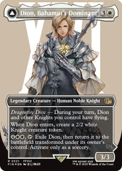 Dion, Bahamut's Dominant // Bahamut, Warden of Light (Borderless) (Surge Foil) [FINAL FANTASY] | Rook's Games and More