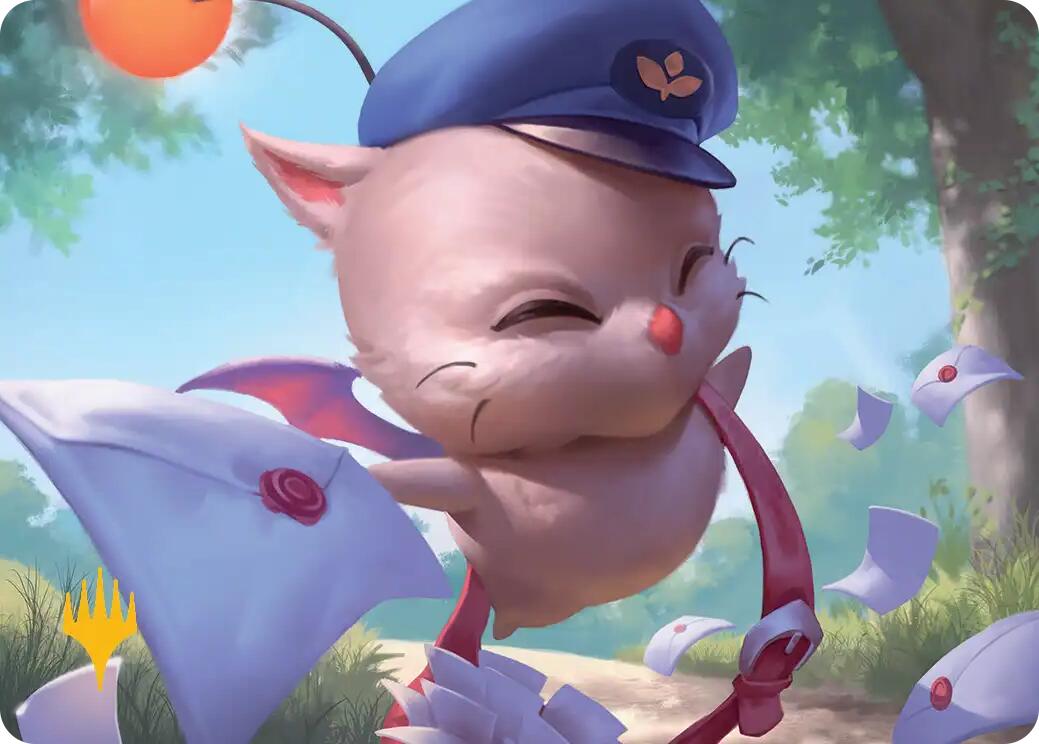 Delivery Moogle Art Card (Gold-Stamped Planeswalker Symbol) [FINAL FANTASY Art Series] | Rook's Games and More