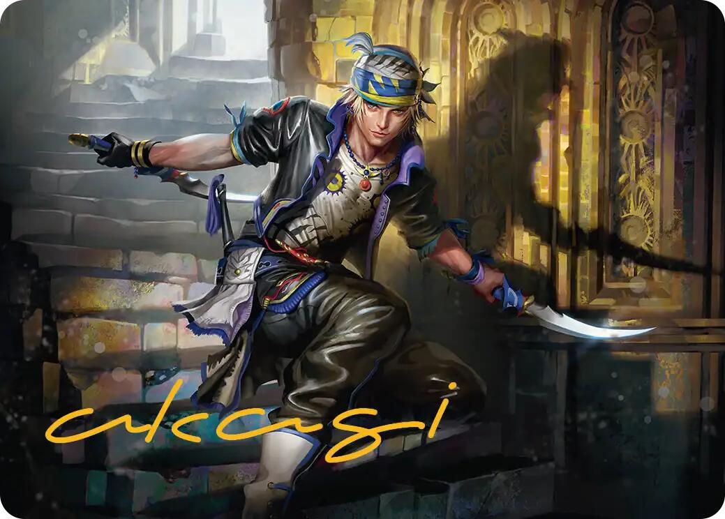Locke Cole Art Card (Gold-Stamped Signature) [FINAL FANTASY Art Series] | Rook's Games and More