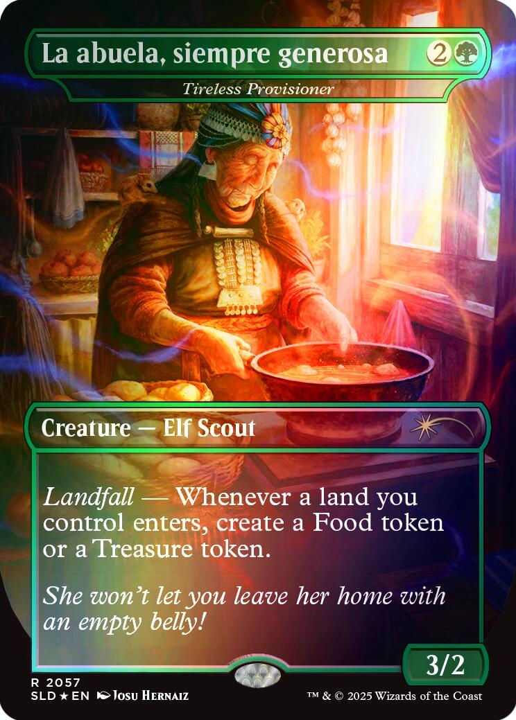 La abuela, siempre generosa - Tireless Provisioner (Rainbow Foil) [Secret Lair Drop Series] | Rook's Games and More