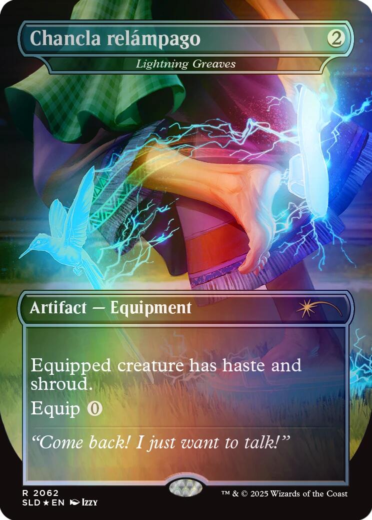 Chancla relampago - Lightning Greaves (Rainbow Foil) [Secret Lair Drop Series] | Rook's Games and More