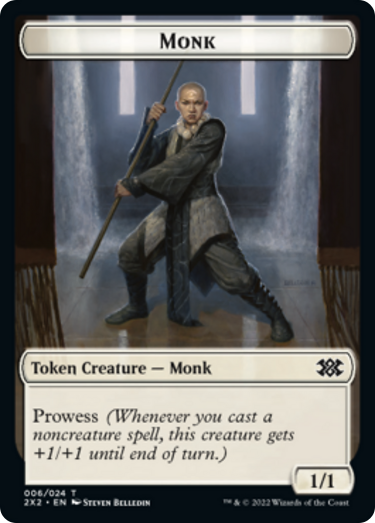 Spider // Monk Double-Sided Token [Double Masters 2022 Tokens] | Rook's Games and More