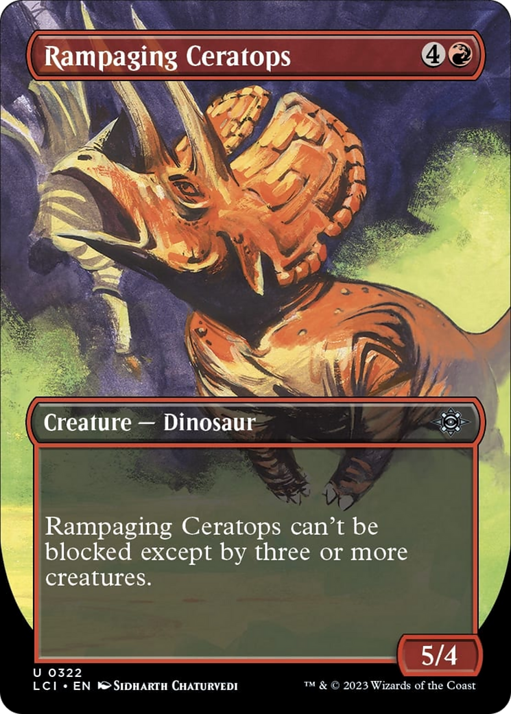 Rampaging Ceratops (Borderless) [The Lost Caverns of Ixalan] | Rook's Games and More