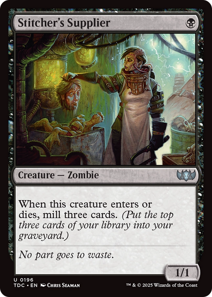 Stitcher's Supplier [Tarkir: Dragonstorm Commander] | Rook's Games and More