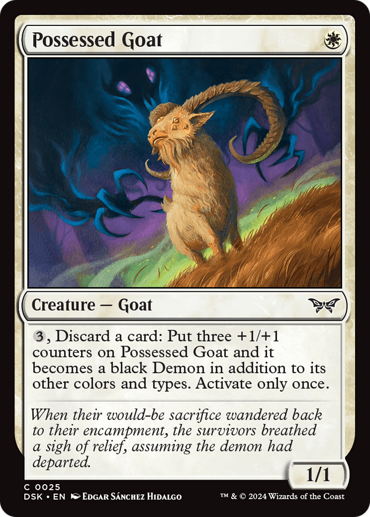 Possessed Goat [Duskmourn: House of Horror] | Rook's Games and More