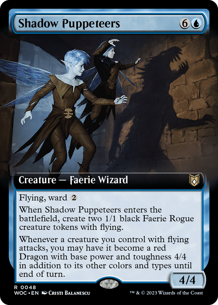 Shadow Puppeteers (Extended Art) [Wilds of Eldraine Commander] | Rook's Games and More