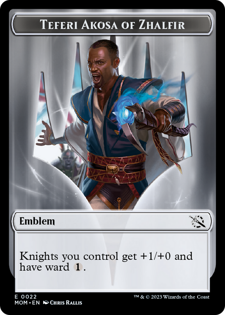 Elemental (2) // Teferi Akosa of Zhalfir Emblem Double-Sided Token [March of the Machine Tokens] | Rook's Games and More