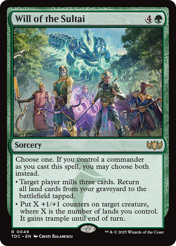 Will of the Sultai [Tarkir: Dragonstorm Commander] | Rook's Games and More