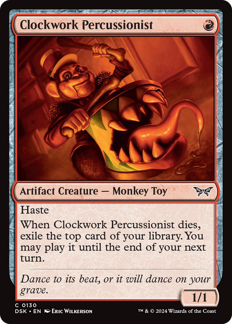 Clockwork Percussionist (0130) [Duskmourn: House of Horror] | Rook's Games and More