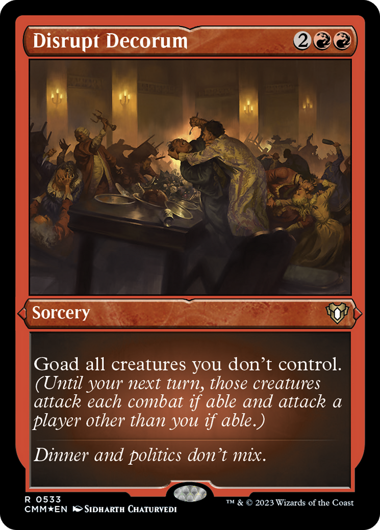 Disrupt Decorum (Foil Etched) [Commander Masters] | Rook's Games and More