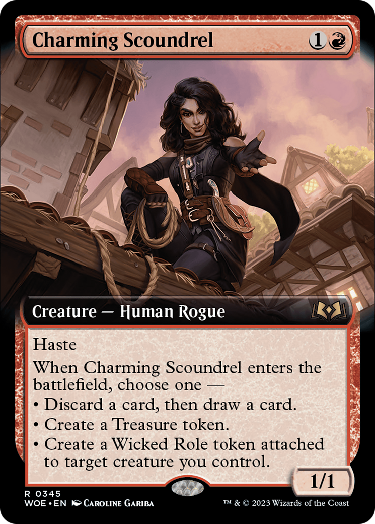 Charming Scoundrel (Extended Art) [Wilds of Eldraine] | Rook's Games and More